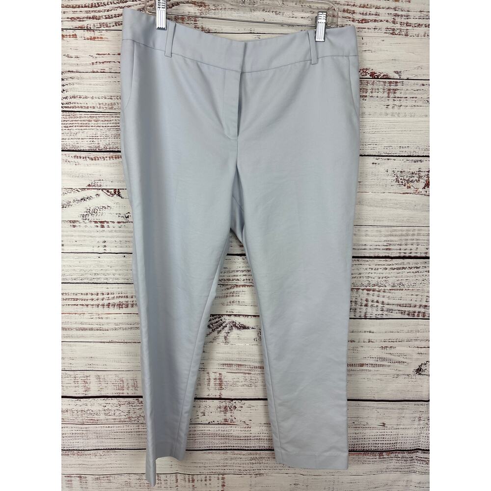 Womens Chaus New York Pale Gray Ankle Pants Straight Leg Career Casual Size 12